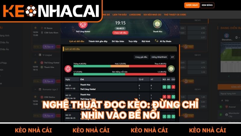 Nghệ thuật đọc kèo không nằm ở những con số hiển thị, mà ở cách bạn hiểu được câu chuyện ẩn phía sau chúng.