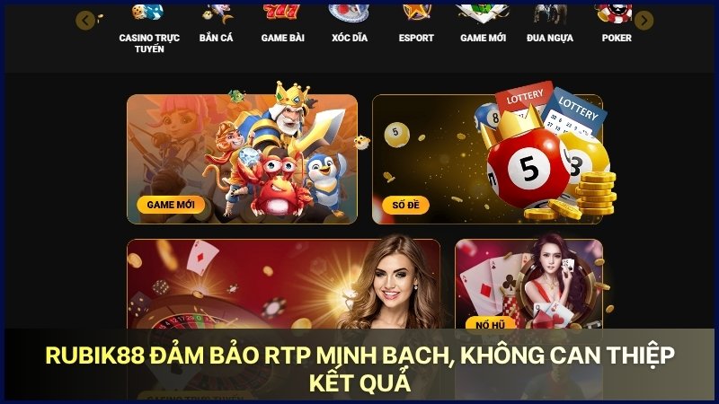 Rubik88 đảm bảo RTP minh bạch, không can thiệp kết quả